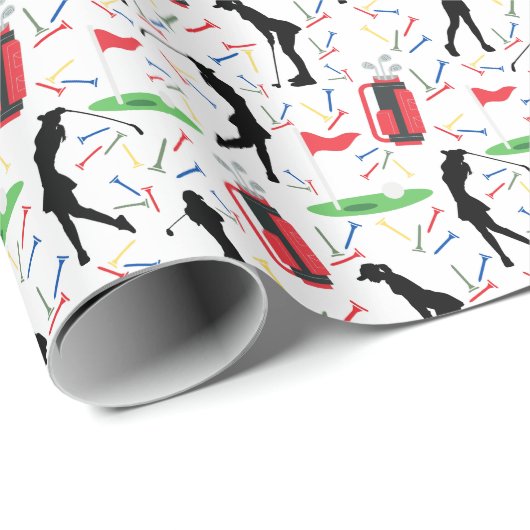 Golf Wrapping Paper Geschenkpapier (Rolleneckpunkt)