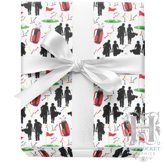 Golf Wrapping Paper Geschenkpapier
