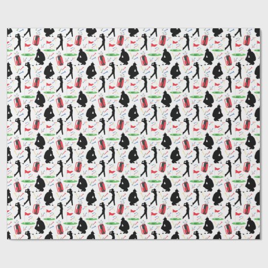 Golf Wrapping Paper Geschenkpapier (Flach)