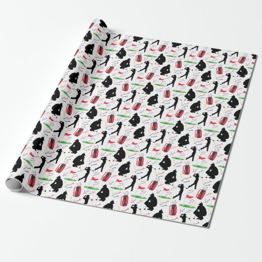 Golf Wrapping Paper Geschenkpapier (Ungerollt)