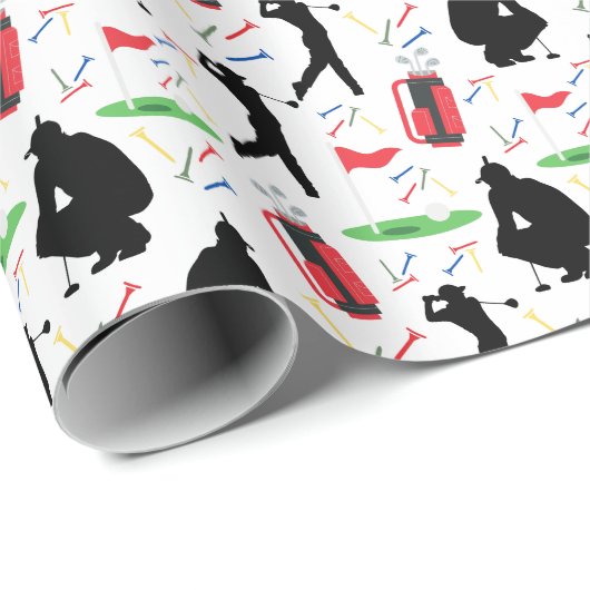 Golf Wrapping Paper Geschenkpapier (Rolleneckpunkt)
