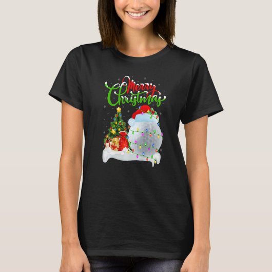 Golf Xmas Decorations Santa Golf Christmas T-Shirt (Vorderseite)
