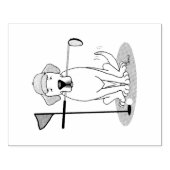 Golf Yellow Labrador Retriever Dog - Niedlich Gummistempel (Prägung)