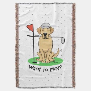 Golf Yellow Labrador Retriever (Yel 3) Hund - Nied Decke