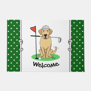 Golf Yellow Labrador Retriever (Yel 3) Hund - Nied Fußmatte