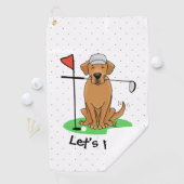 Golf Yellow Labrador Retriever (Yel 5) Hund - Nied Golfhandtuch (Insitu)