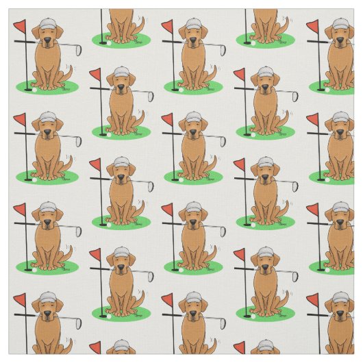 Golf Yellow Labrador Retriever (Yel 5) Hund - Nied Stoff (Muster)