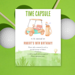 Golf-Zeitkapsel 1. Geburtstag  Poster