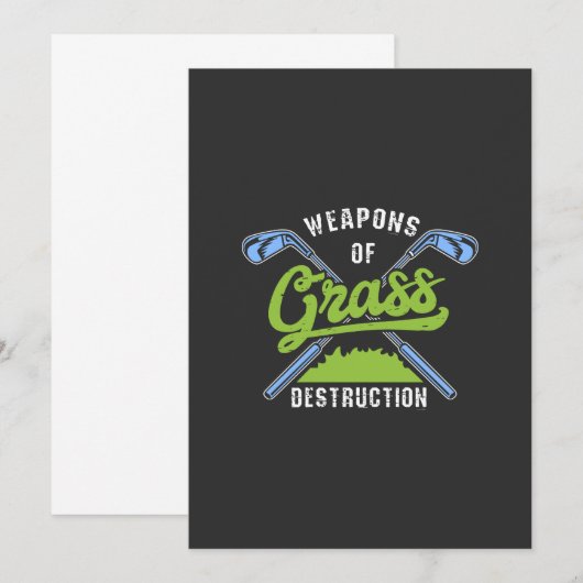 Golf - Zerstörung von Gras durch Waffen Einladung (Vorne/Hinten)