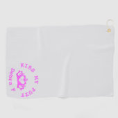 Golf Zitat "Kiss My Putt" Wordplay Hintern | Funny Golfhandtuch (Horizontal)