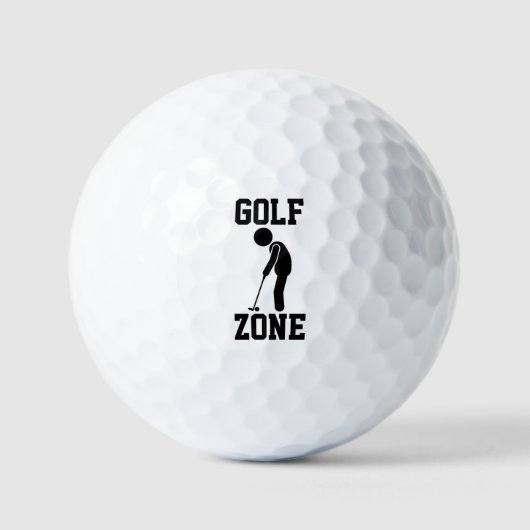 Golf Zone - Lustiger Golf Golfball (Vorderseite)