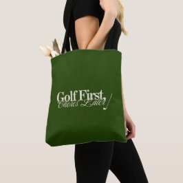 'Golf zuerst, Pflichten später' Lustiger Klassiker Tasche