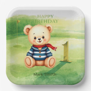 Golf zum 1. Geburtstag - Thema Putting Green Pappteller