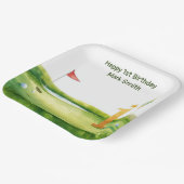 Golf zum 1. Geburtstag - Thema Putting Green Pappteller (Gewinkelt)
