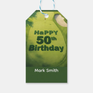Golf zum 50. Geburtstag auf dem Putting Green für  Geschenkanhänger