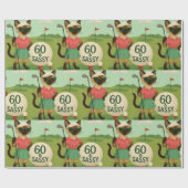 Golf zum 60. Geburtstag für Golfer Geschenkpapier (Flach)
