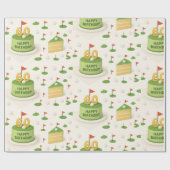 Golf zum 60. Geburtstag für Golfer Geschenkpapier (Flach)