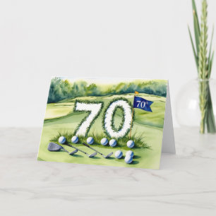 Golf zum 70. Geburtstag für Golfer Karte