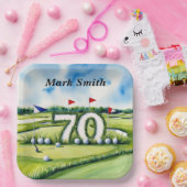 Golf zum 70. Geburtstag für Golfer Pappteller (Party)