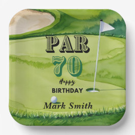 Golf zum 70. Geburtstag für Golfer Pappteller