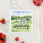Golf zum 70. Geburtstag für Golfer Serviette (Beispiel)