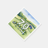Golf zum 70. Geburtstag für Golfer Serviette (Ecke)
