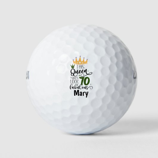 Golf zum 70. Geburtstag mit Golf Flag Golfball (Vorderseite)