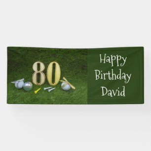 Golf zum 80. Geburtstag an den Golfer Banner