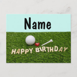 Golf zum Geburtstag des Golfers mit Golfball Postkarte