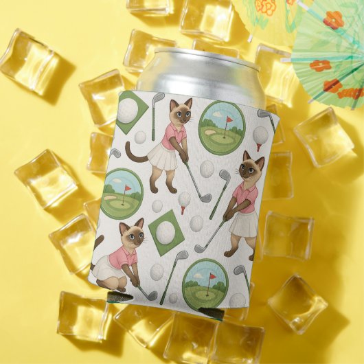 Golf zum Geburtstag Thema für Katzen Liebhaber Dosenkühler (In Situ Sommer)