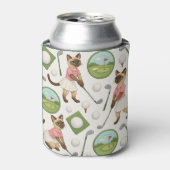 Golf zum Geburtstag Thema für Katzen Liebhaber Dosenkühler (Kanne Vorderseite)