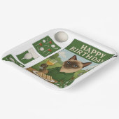 Golf zum Geburtstag Thema für Katzen Liebhaber Pappteller (Gewinkelt)