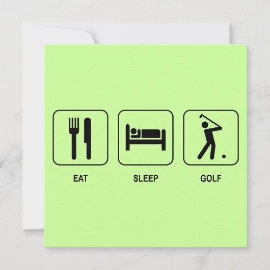 Golf zum Mitnehmen Einladung (Vorderseite)