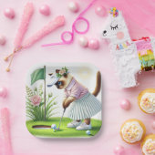 Golf zum Thema für Katzenliebhaber Pappteller (Party)