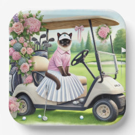 Golf zum Thema für Katzenliebhaber Pappteller