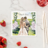 Golf zum Thema Golfer's Wedding Party Serviette (Beispiel)