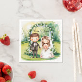 Golf zum Thema Golfer's Wedding Party Serviette (Beispiel)