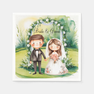 Golf zum Thema Golfer's Wedding Party Serviette