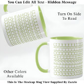 Golfaholic Hidden Message 140GW Funny Golf Tasse