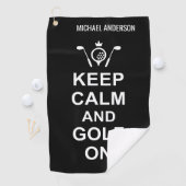 Golfangebot Behalte Ruhe und Golf auf maßgeschneid Golfhandtuch (Insitu)