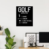 Golfanleitung lustige Golf Poster (Heimbüro)