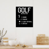 Golfanleitung lustige Golf Poster (Küche)