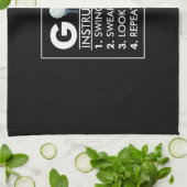 Golfanleitung Schwingen Swear Look Ball Wiederholu Geschirrtuch (Gefaltet)