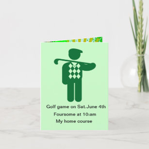 Golfanmerkungskarte Karte