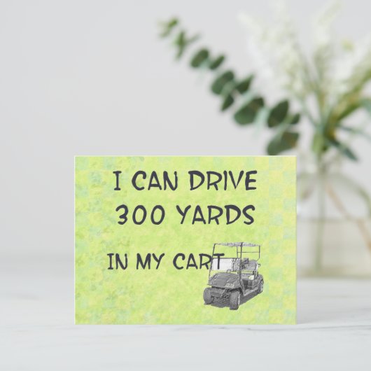 Golfantrieb Postkarte (Stehend Vorderseite)