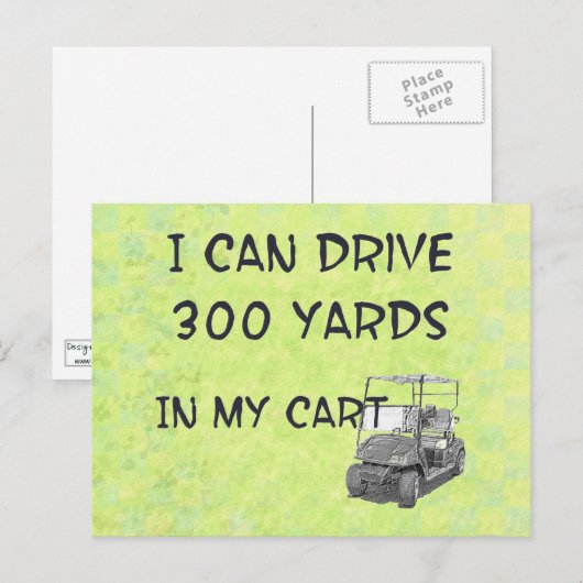 Golfantrieb Postkarte (Vorne/Hinten)