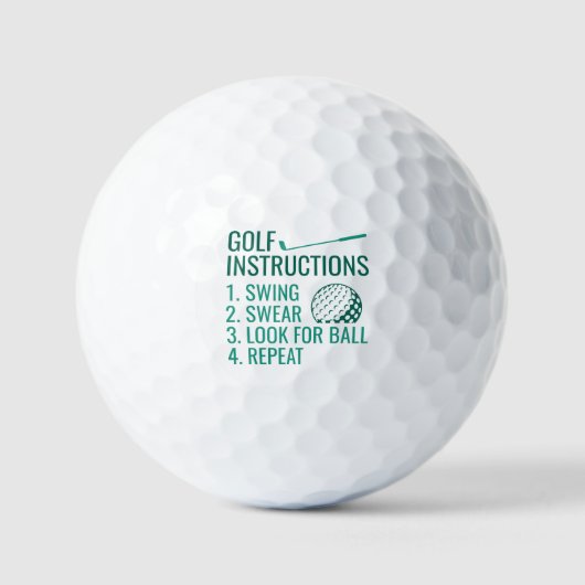Golfanweisungen Golfball (Vorderseite)