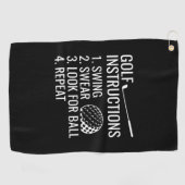 Golfanweisungen Golfhandtuch (Horizontal)