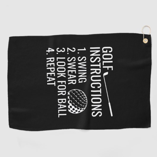 Golfanweisungen Golfhandtuch (Horizontal)