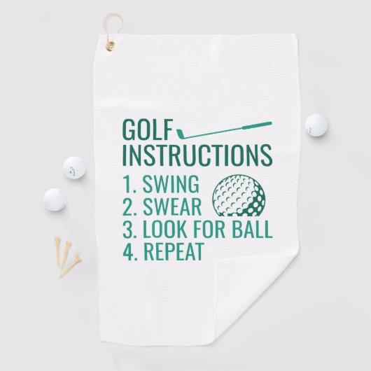 Golfanweisungen Golfhandtuch (Insitu)